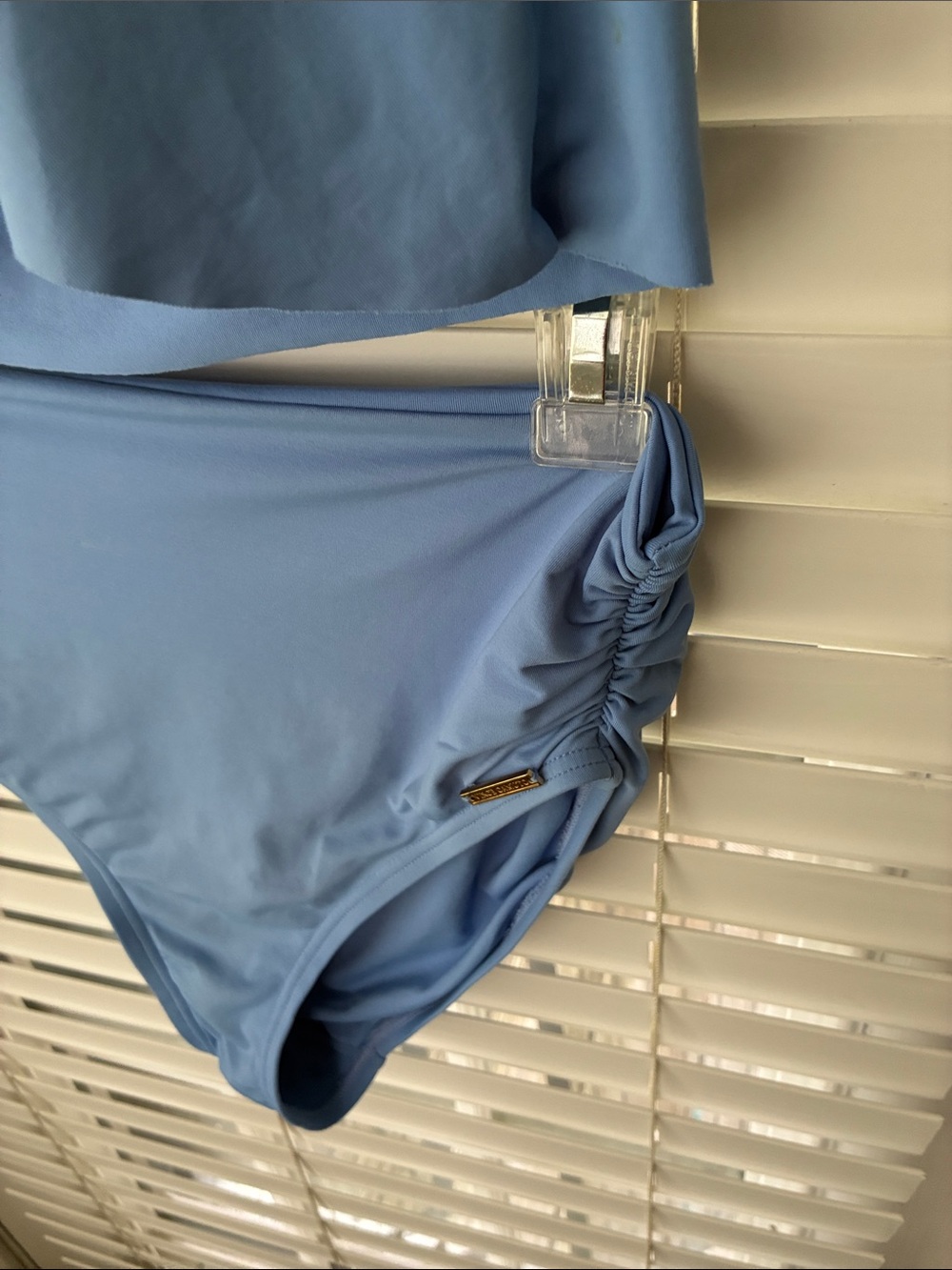 Vince Camuto Draped Swimsuit Set Tankini SZ S Blue - Picture 4 of 9